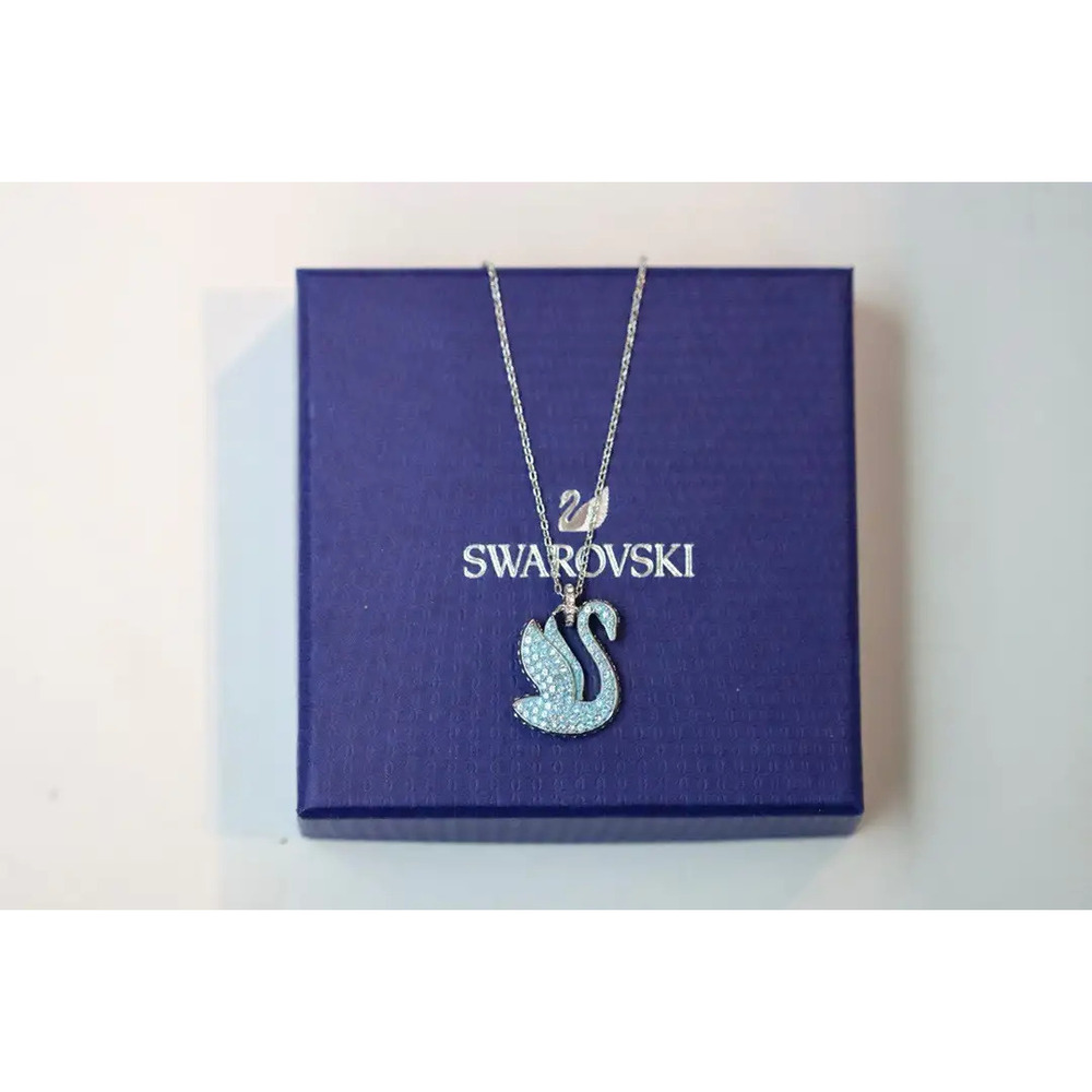 Swarovski Blue Swan Collarbone Necklace